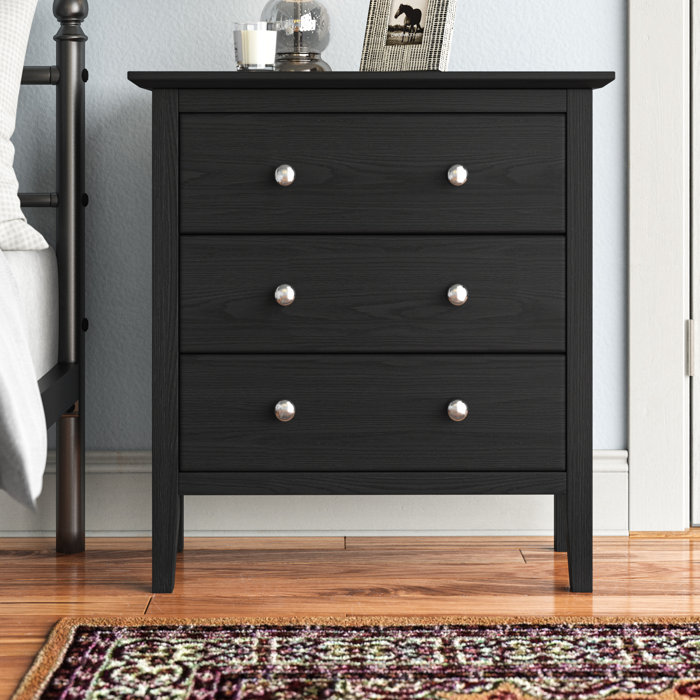 Red Barrel Studio® Kissell 3 - Drawer Solid Wood Bachelor's Chest in ...